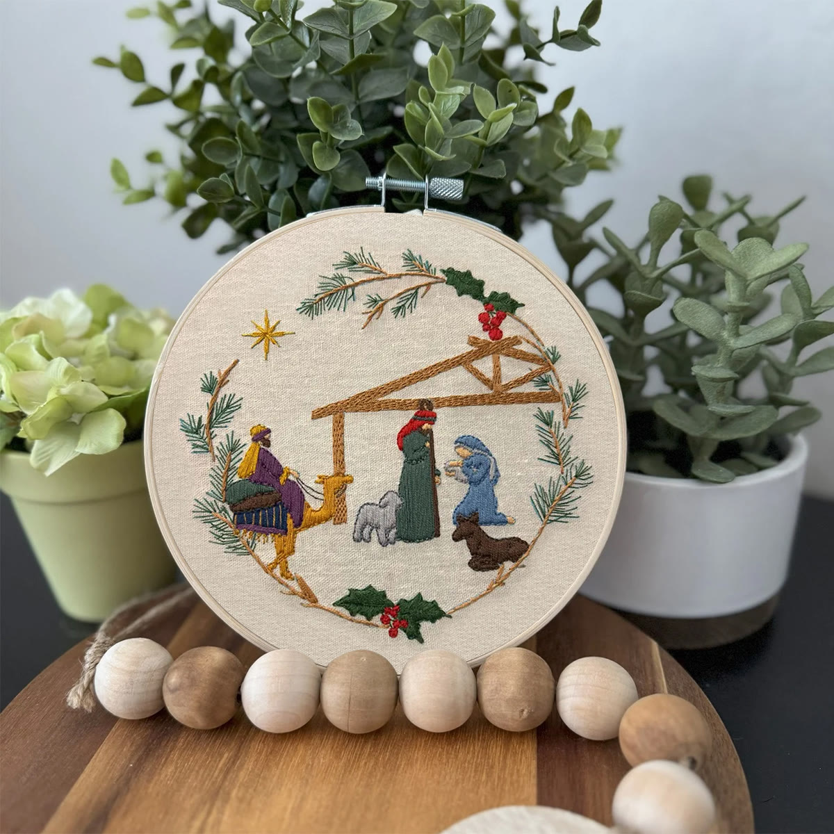 Rubbyoo Embroidery Kit - Christmas Nativity | Diy Christmas Wall Decor | Easy Needlework For Beginner - image 3