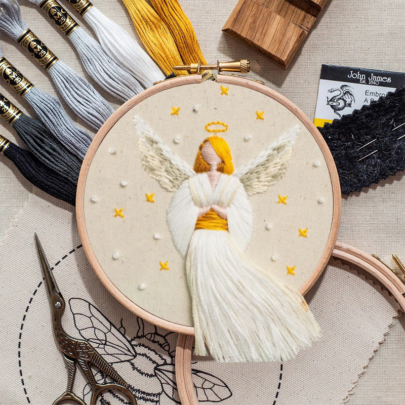 Rubbyoo Embroidery Kit - Christmas Angel | Winter And Christmas Craft | Holiday Ornaments Collection - image 9