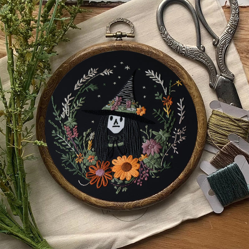 Rubbyoo Embroidery Kit - Halloween Witch | Diy Needlework For Craft Lover | Holiday Home Decor - image 3