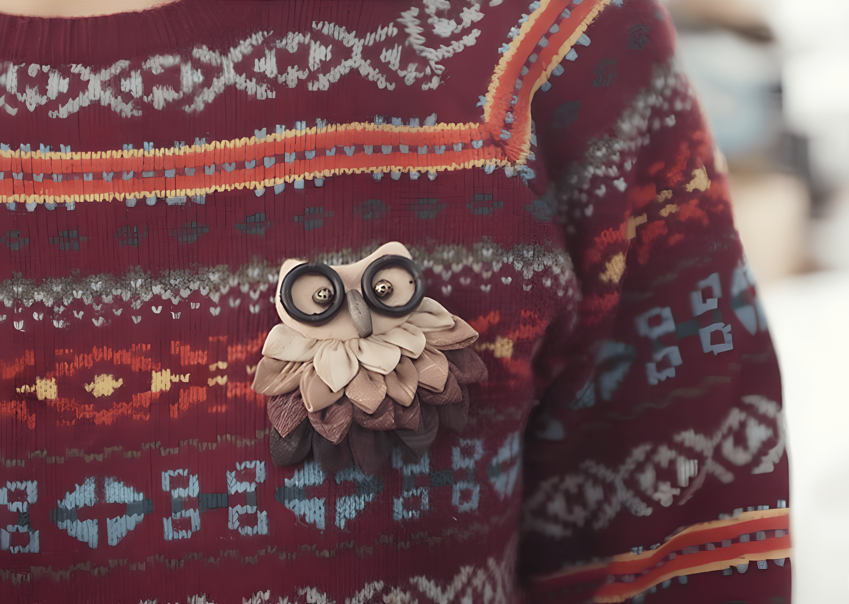 Embroidery  Owl Brooch Kit | Handmade Sewing Artwork | Nice Craft As Birthday Gifts - image 5