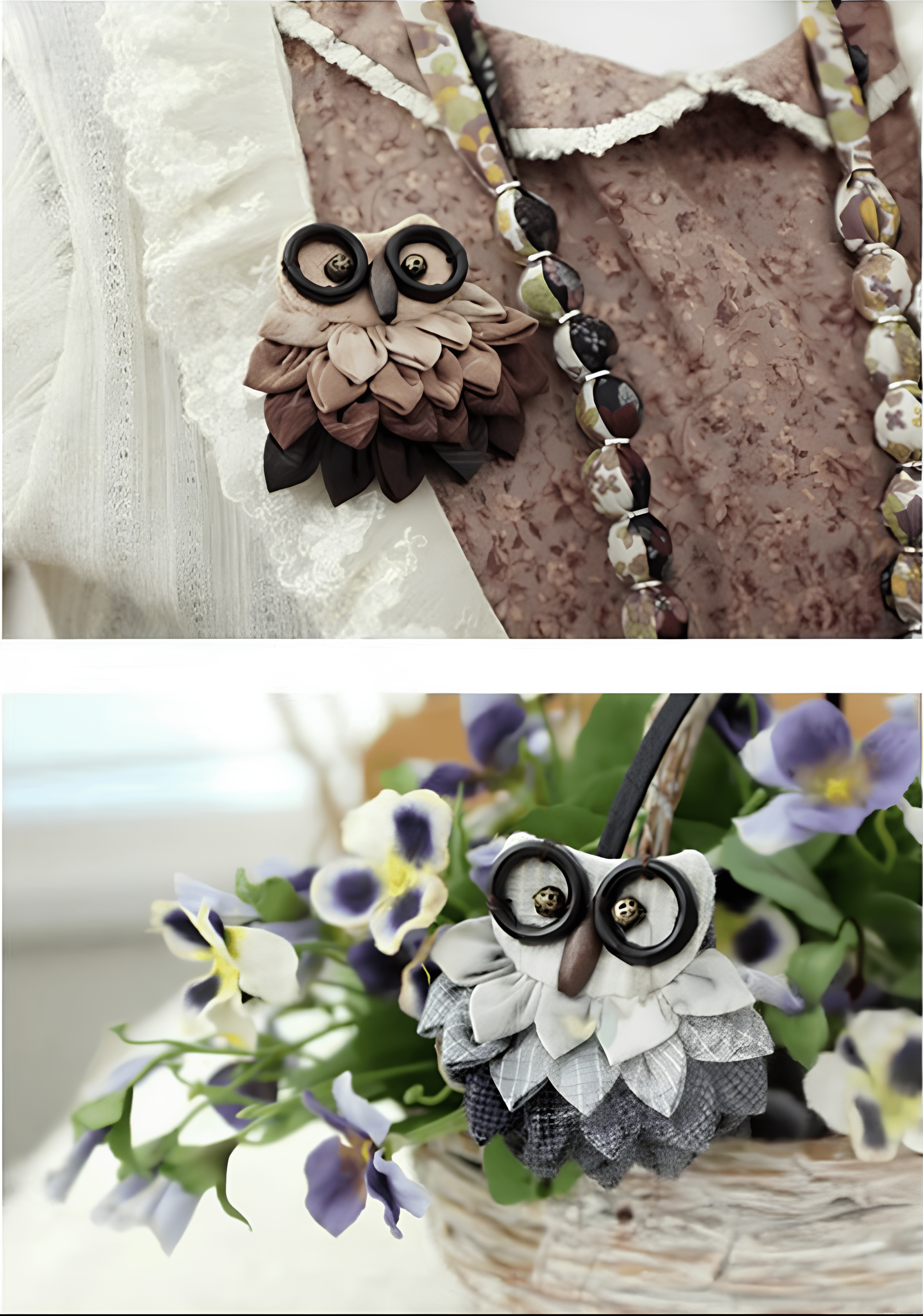 Embroidery  Owl Brooch Kit | Handmade Sewing Artwork | Nice Craft As Birthday Gifts - image 6