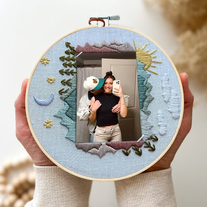 Rubbyoo Embroidery Photo Frame Kit - Day And Night | Diy Memorial Collection | Perfect Valentine's Gift - image 2