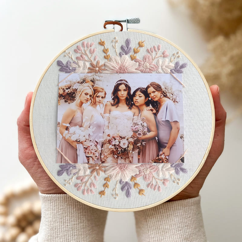 Rubbyoo Embroidery Photo Frame Kit - Romantic Moments | Nice Wedding Gifts For Friends | Beginner Friendly Needlework  - image 2