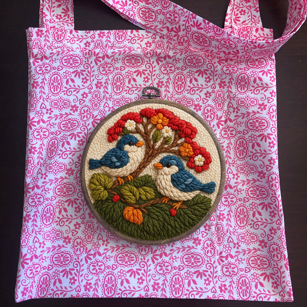  Stunning Birds Punch Needle Kit - Diy Punch Needle Coaster | Bird Needle Artwork | Beginner Handmade Craft - image 11