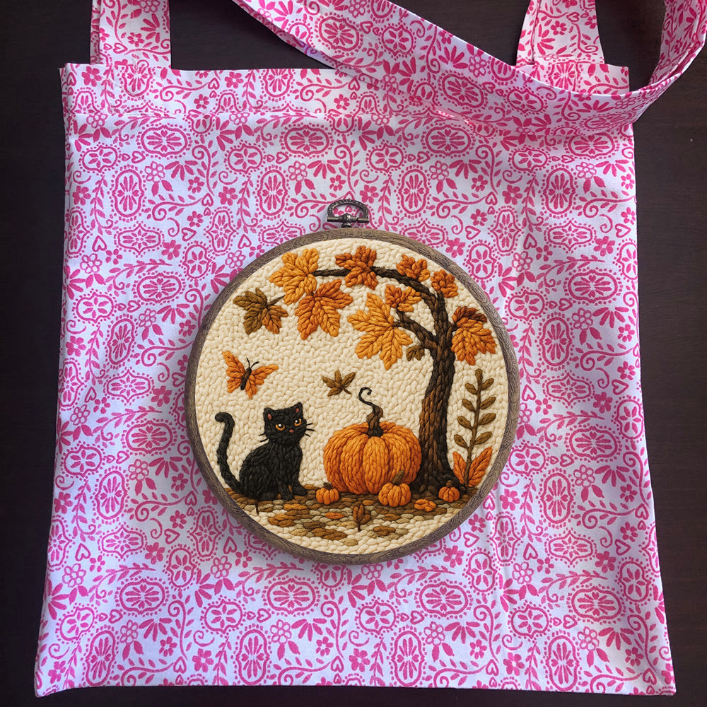 Halloween Autumn Punch Needle Kit - Diy Punch Needle Coaster | Halloween Pumpkin Handicraft | Easy Festival Decoration - image 11