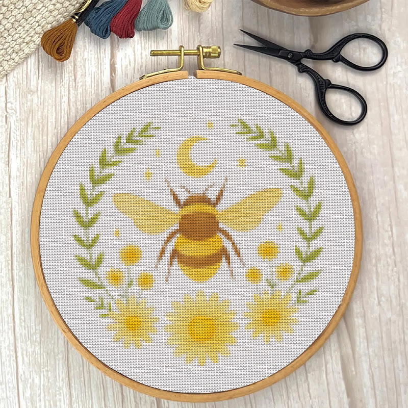  Cross Stitch Kit - Celestial Bee | Perfect Gifts For Crafter|  Diy Home Decor - image 2