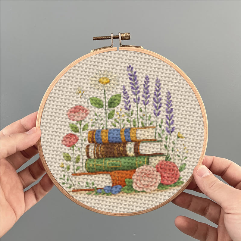  Cross Stitch Kit - Floral Book | Unique Handmade Collection | Nice Gifts For Book Lovers - image 5