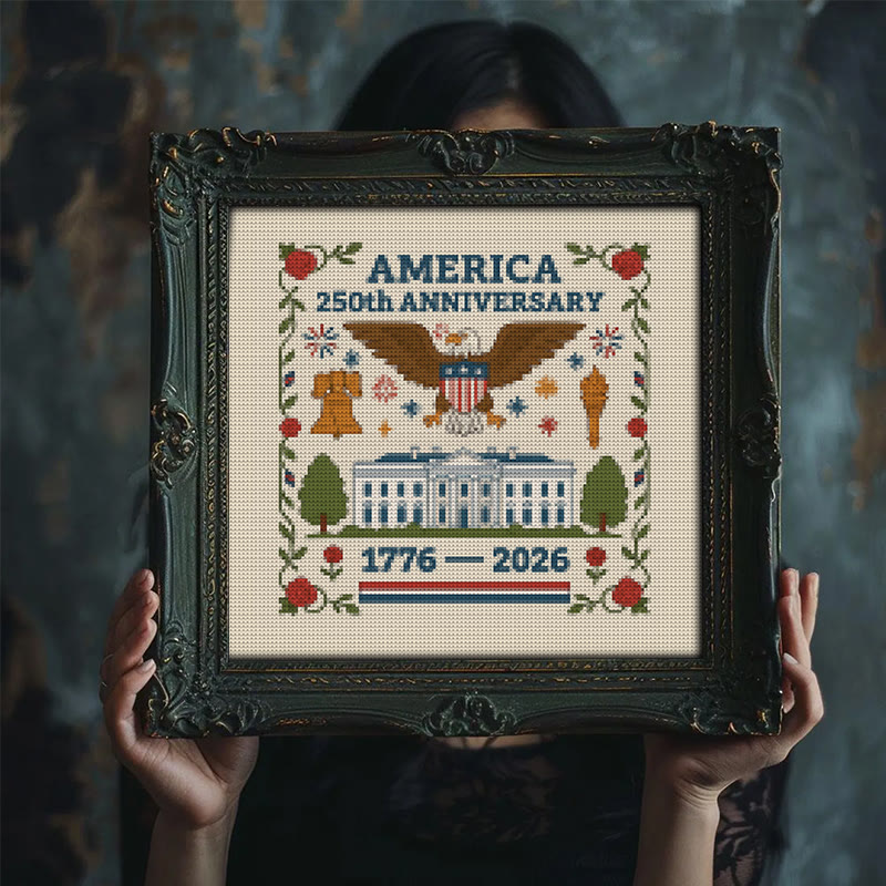 Cross Stitch Kit - Us Independence Day | Perfect Decoration Craft | Easy Stitch Artwork - image 3