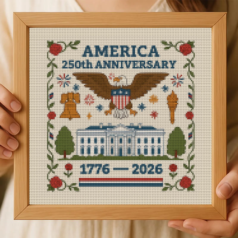 Cross Stitch Kit - Us Independence Day | Perfect Decoration Craft | Easy Stitch Artwork - image 5