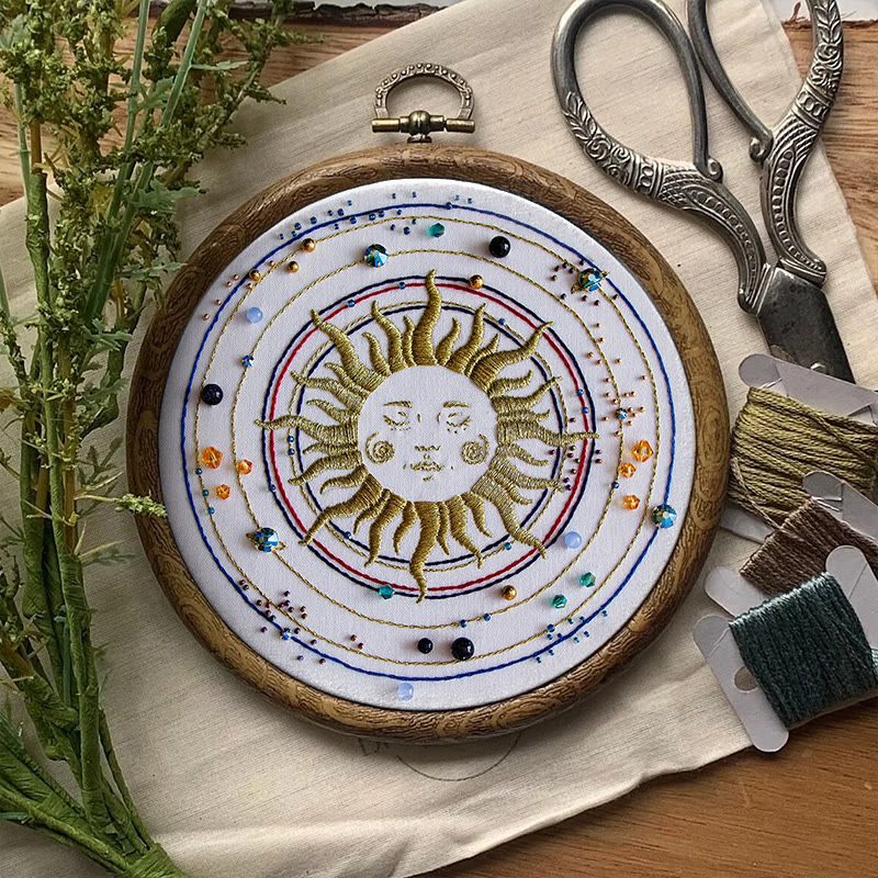 Rubbyoo Bead Embroidery Kit - Sun Galaxy | Universe Handmade Artwork | Diy Home Decor - image 2