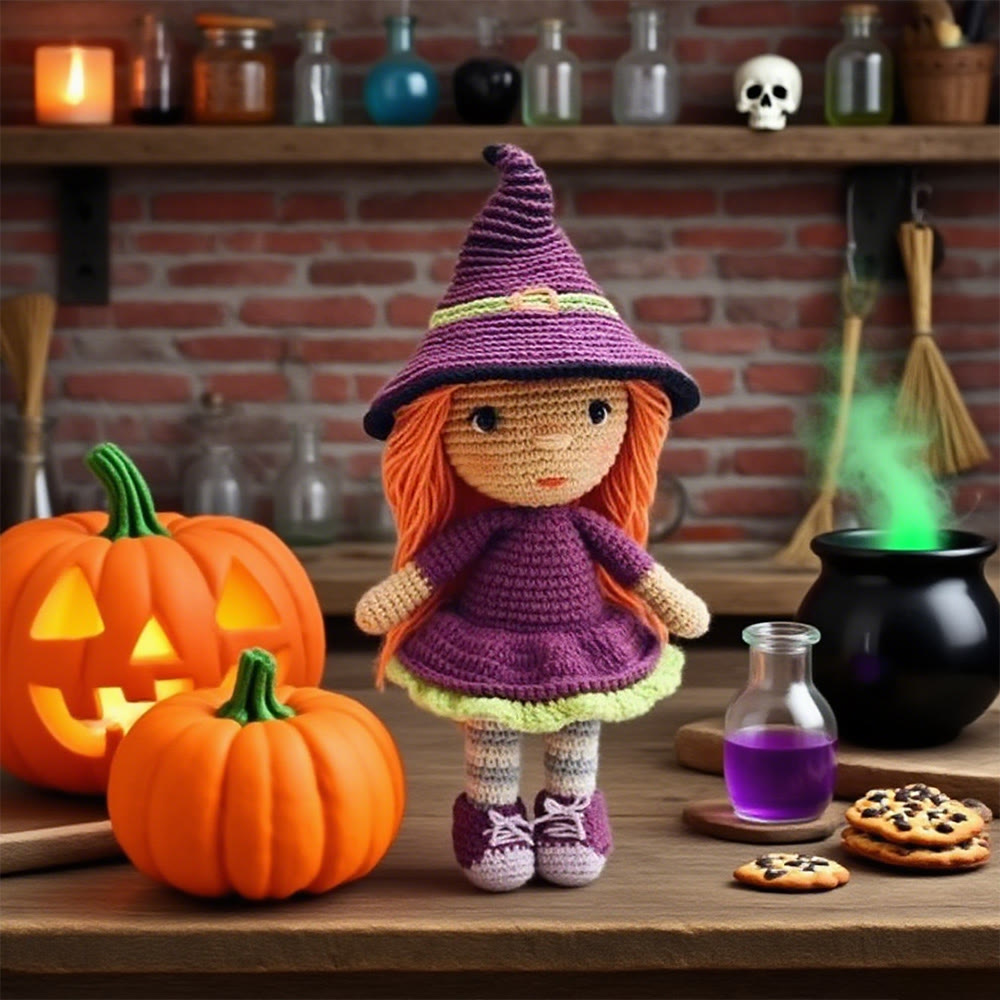 Diy Handmade Little Witch Kit - Halloween Handmade Doll | Perfect Decorative Toy - Diy Handmade Little Witch Kit - image 1
