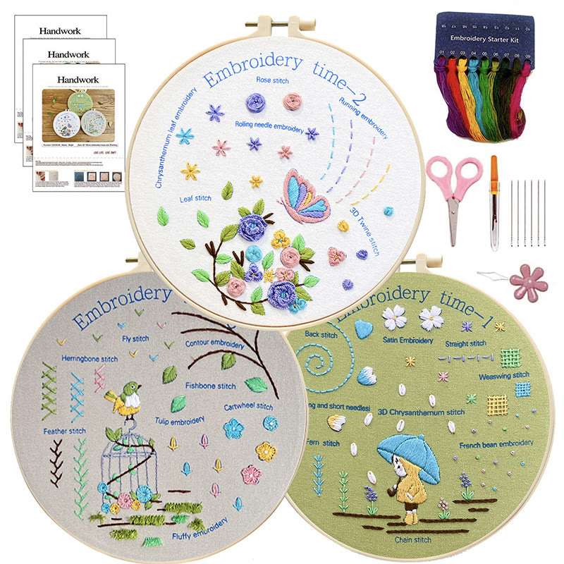 1Pack Embroidery Starter Kit For Adults - Pack-B - image 11