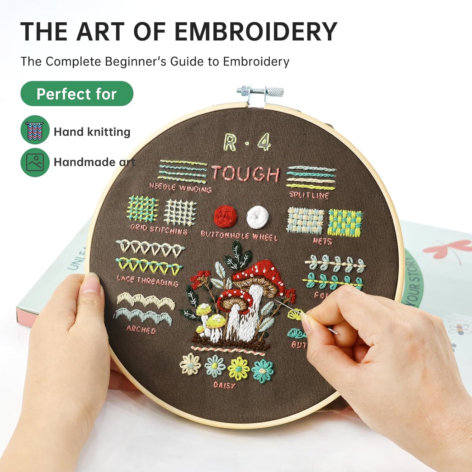 Rubbyoo 4-piece Embroidery Starter Kit - 4-level Starter To Pro Kit | Beginner Needlework Set | Great Craft For Adult  - image 7