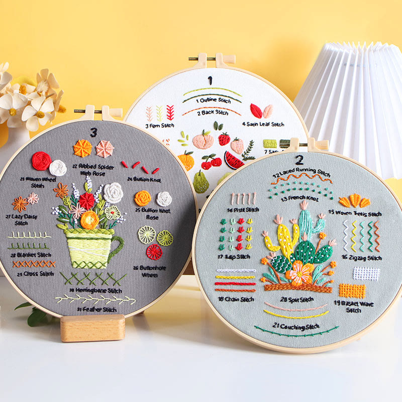 Rubbyoo 4-piece Embroidery Starter Kit - Various Stitch Pattern | Beginner Handmade Craft | Nice For Handmade Enthusiasts - image 3