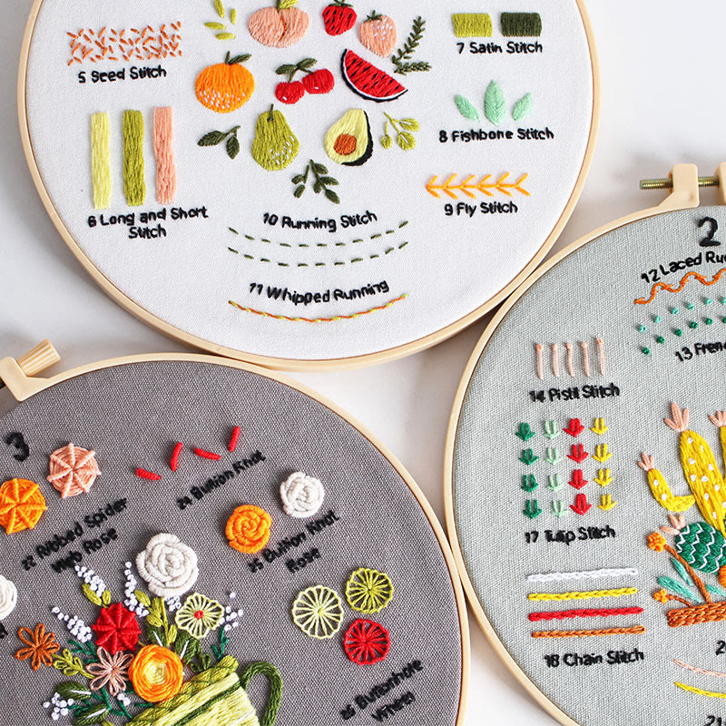 Rubbyoo 4-piece Embroidery Starter Kit - Various Stitch Pattern | Beginner Handmade Craft | Nice For Handmade Enthusiasts - image 2