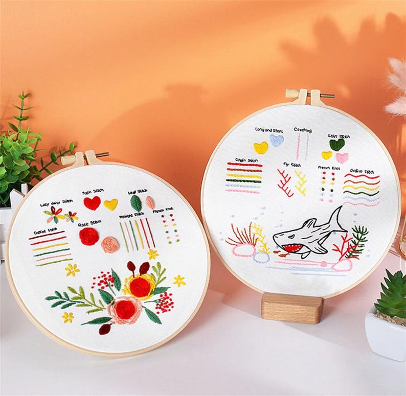 Rubbyoo 3-piece Embroidery Starter Kit - Adorable Animal Pattern | Beginner Stitch Craft | Gifts For Needlework Starter - image 2