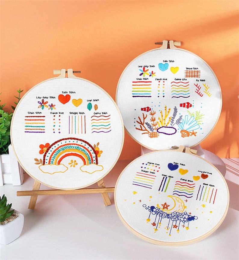 Rubbyoo 3-piece Embroidery Starter Kit - Adorable Animal Pattern | Beginner Stitch Craft | Gifts For Needlework Starter - image 1