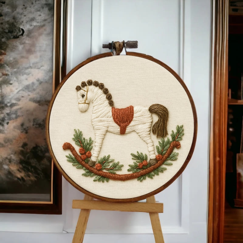 Rubbyoo Embroidery Kit - Rocking Horse | Perfect Home Decor | Nice Handmade Gift - image 6