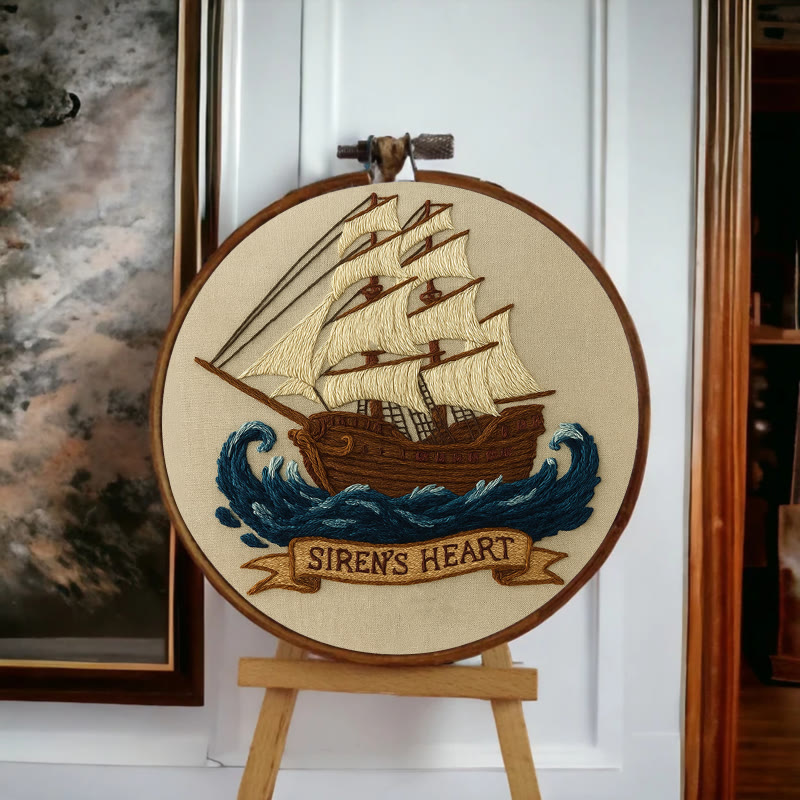 Rubbyoo Embroidery Kit -  Pirate Ship | Diy  Needle Craft | Wall Decoration Artwork  - image 4