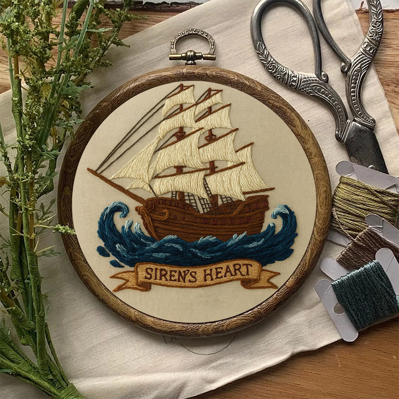 Rubbyoo Embroidery Kit -  Pirate Ship | Diy  Needle Craft | Wall Decoration Artwork  - image 2