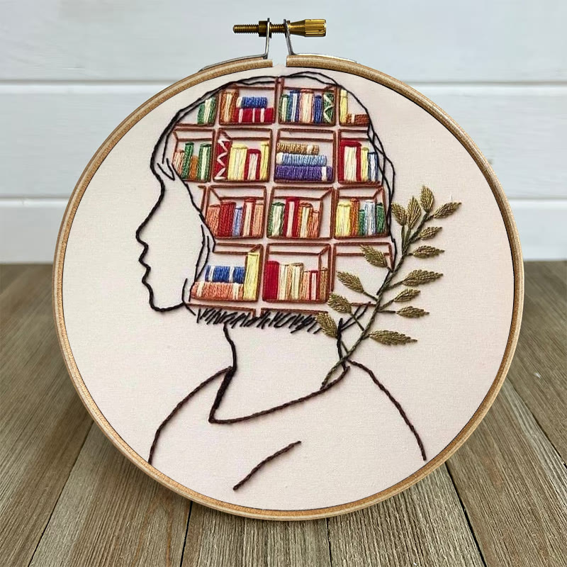 Rubbyoo Embroidery Kit - Book In Mind | Perfect Gifts For Book Lovers | Diy Bookshelf Ornament - image 5