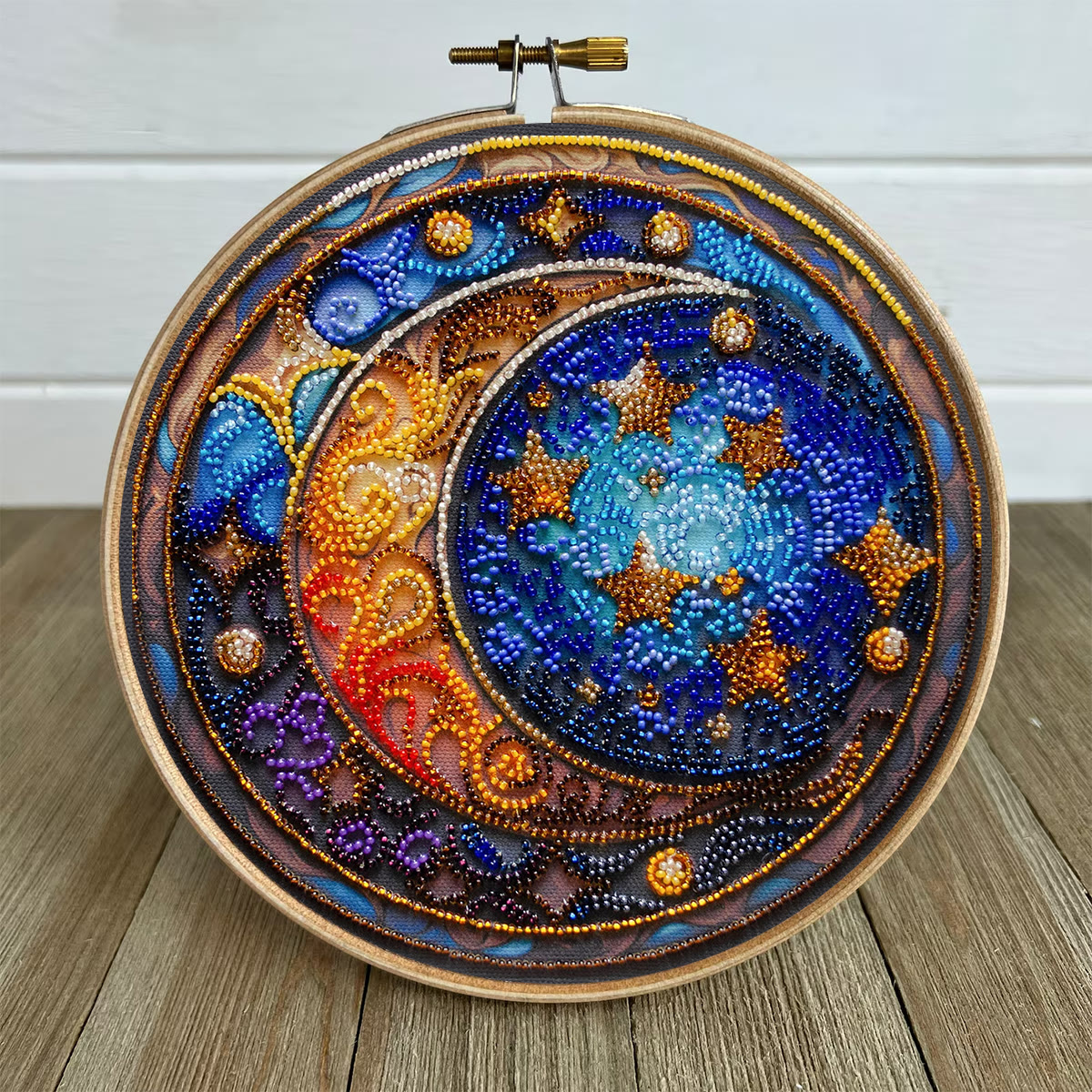 Rubbyoo Bead Embroidery Kit - Moom And Star | Diy Celestial Craft | Unique Celestial Art - image 7