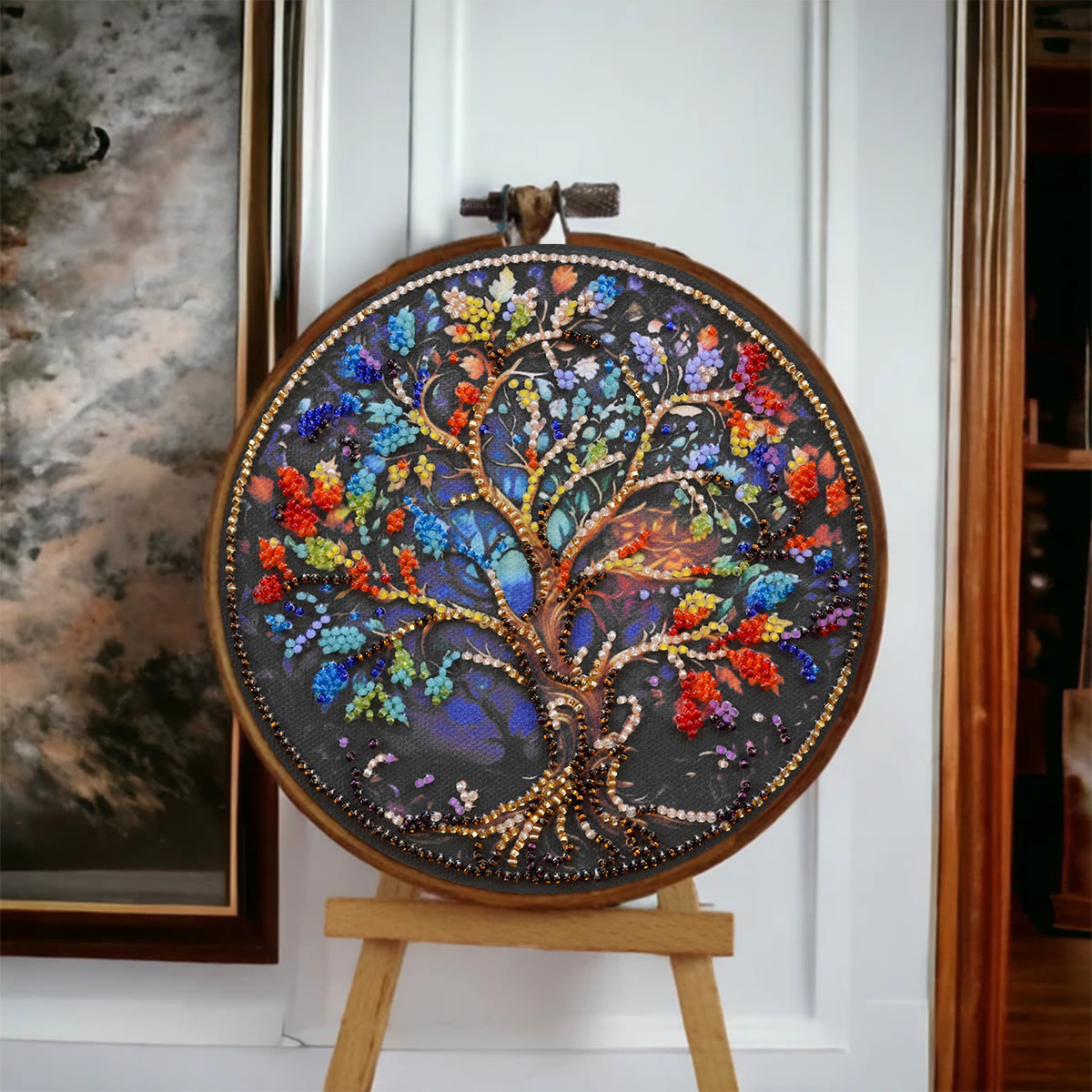 Rubbyoo Bead Embroidery Kit - Tree Of Life | Fantastic Needle Artwork | Craft For Home Adornment - image 2