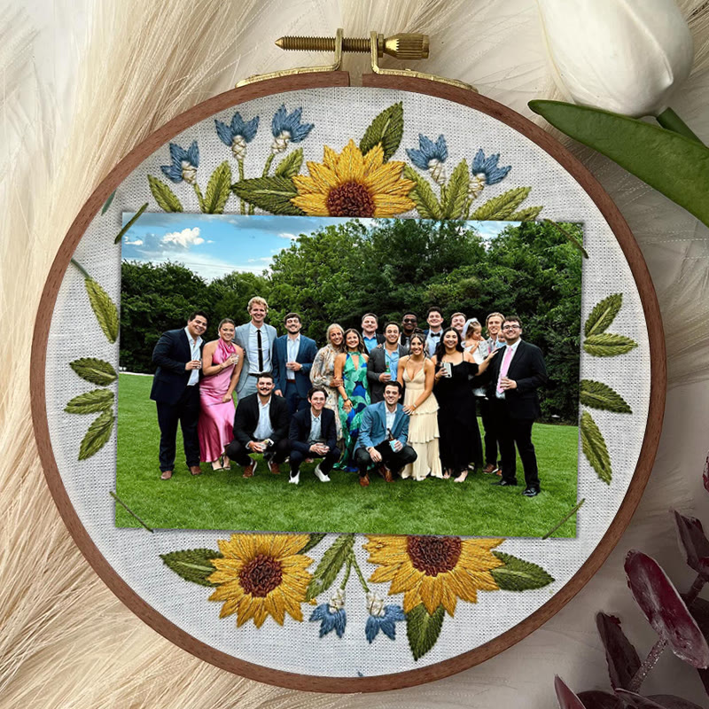 Rubbyoo Embroidery Photo Frame Kit - Sunflower Memory | Photo Collection Artwork | Perfect Gifts For Friends - image 2