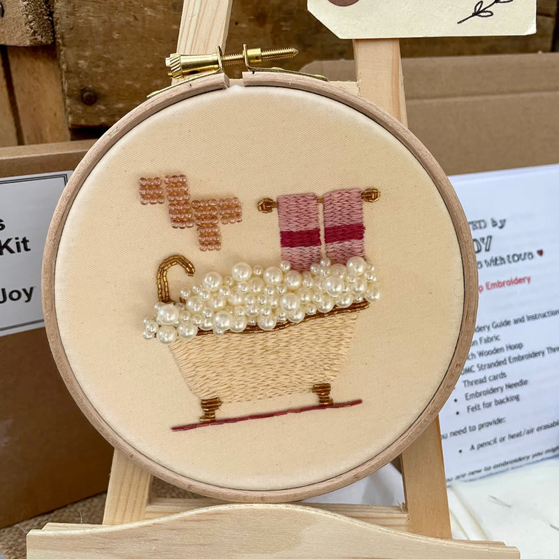 Rubbyoo Bead Embroidery Kit - Bubble Bath | Beginner Handmade Stitch | Creative Diy Needlework - image 2