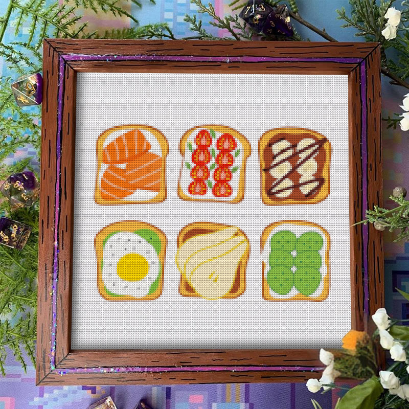 Cross Stitch Kit - Breakfast Toast | Kitchen Handmade Decor | Easy Needle Artwork  - image 8