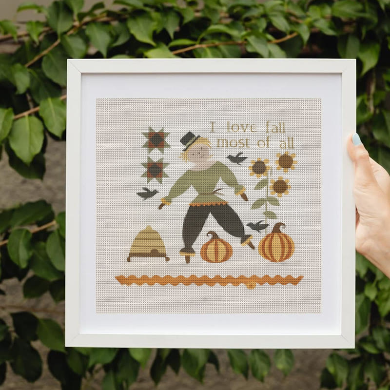 Cross Stitch Kit - Love For Autumn |  Festival Handmade Needlework | Diy Halloween Collection  - image 5
