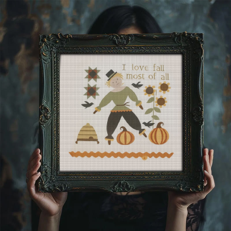 Cross Stitch Kit - Love For Autumn |  Festival Handmade Needlework | Diy Halloween Collection  - image 2