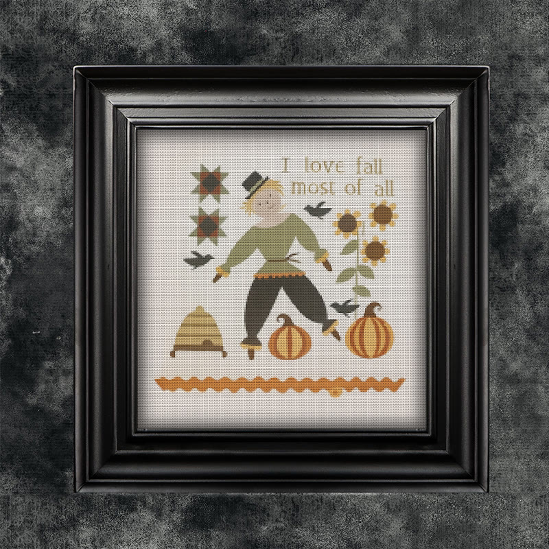 Cross Stitch Kit - Love For Autumn |  Festival Handmade Needlework | Diy Halloween Collection  - Love For Autumn - image 1