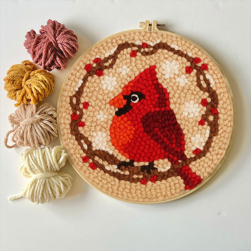 Blooming Bird Punch Needle Kit - Christmas Needle Artwork |  Gift For Bird Lovers  - image 2