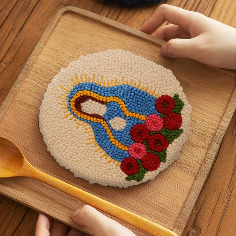  Our Lady Of Altagracia Punch Needle Kit - Handmade Stitch Art | Nice Wall Hanging Creation - image 7