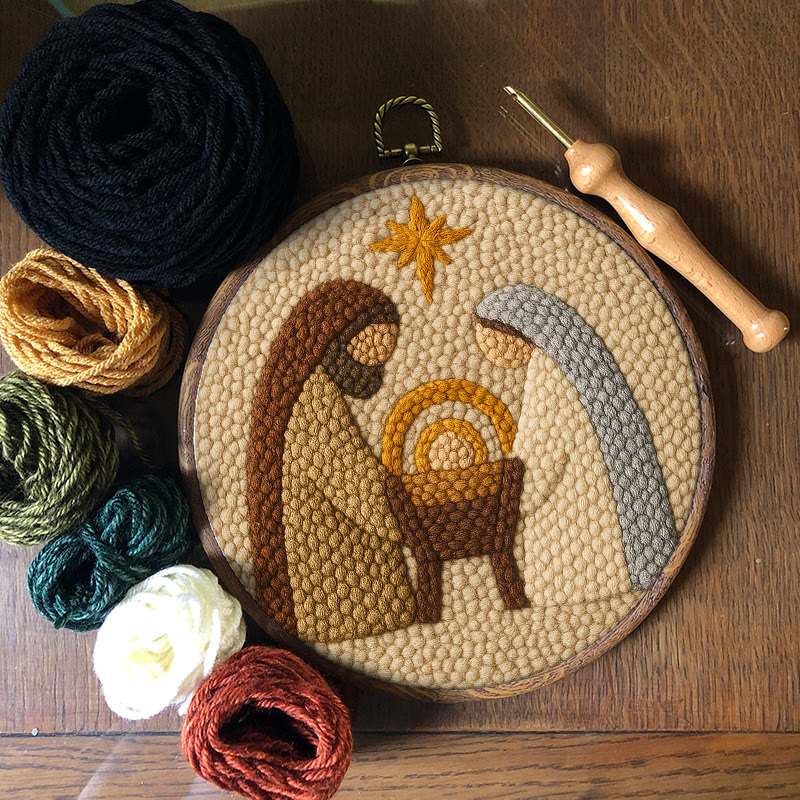 Christmas Nativity Punch Needle Kit - Diy Christmas Pattern | Perfect Wall Hanging  - image 6