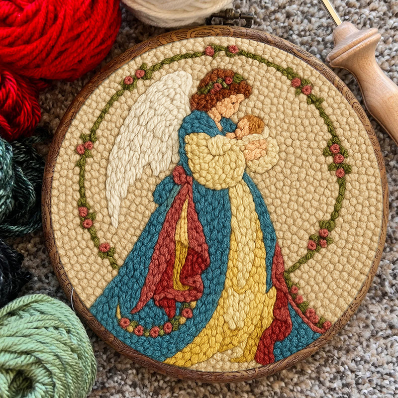 Birth Of Jesus Punch Needle Kit - Bible Wall Art | Holy Christmas Decor - image 7