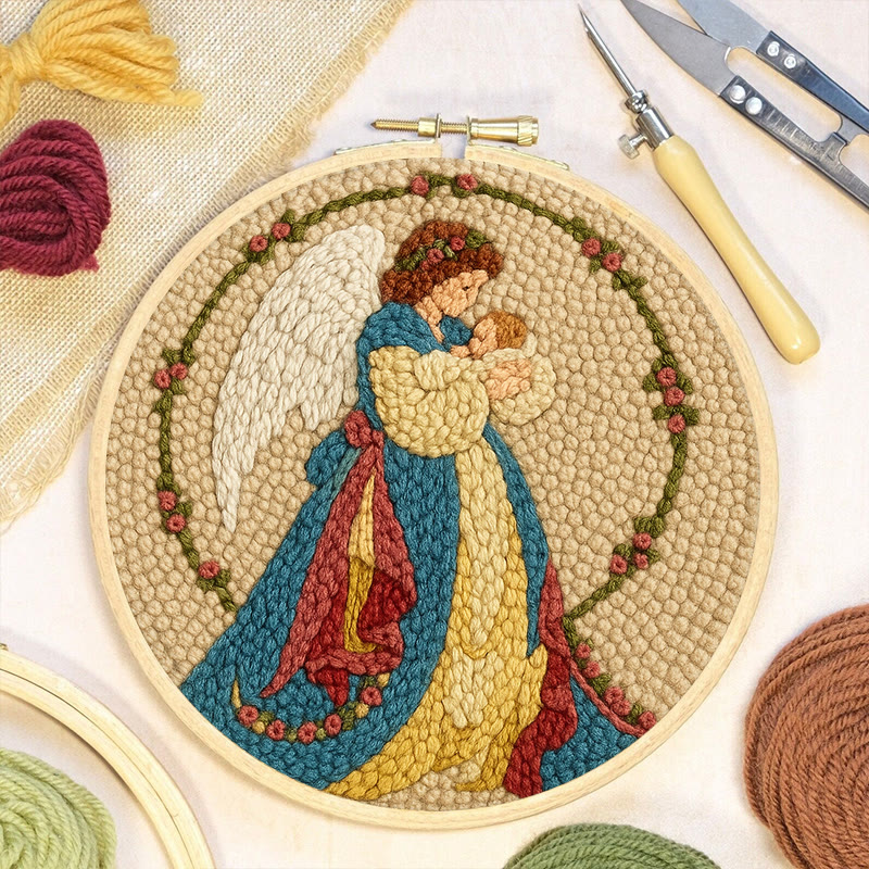 Birth Of Jesus Punch Needle Kit - Bible Wall Art | Holy Christmas Decor - image 2