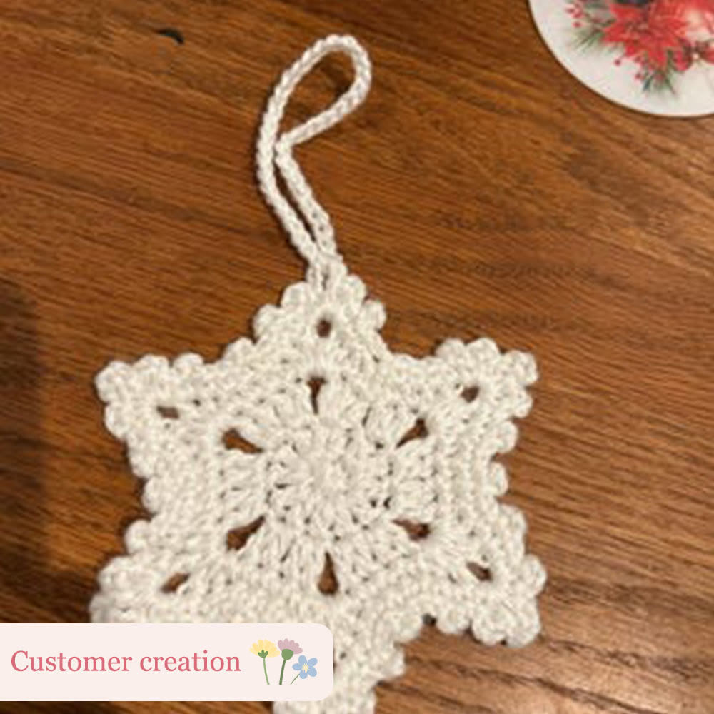 Diy Handmade Snowflake Coaster Crochet Kit - Holiday Table Decor | Unique Christmas Decorations - image 6