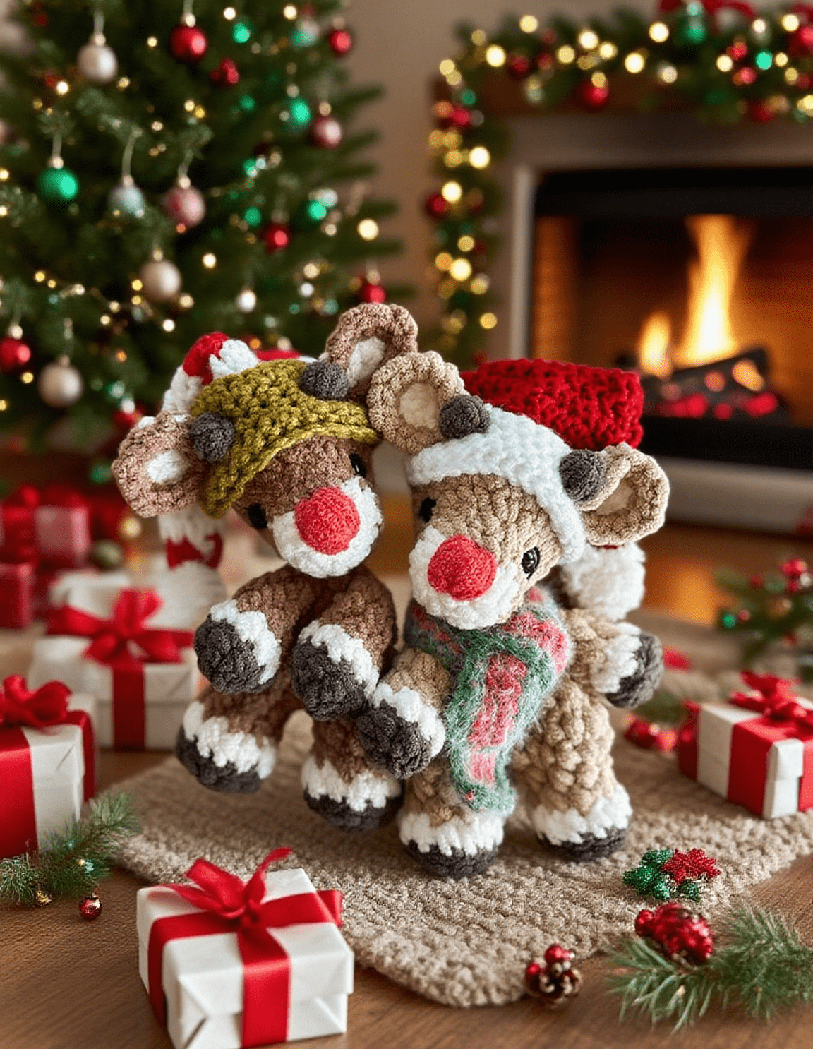 Diy Handmade Christmas Reindeer Crochet Kit - Nice Christmas Gift Idea | Christmas Tree Decor - image 1