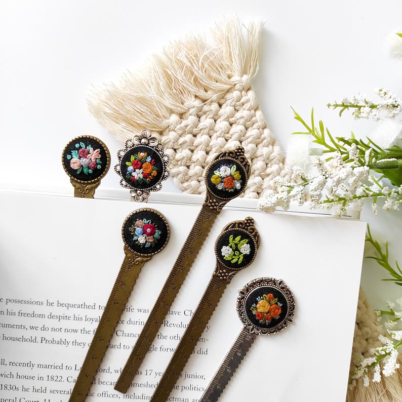 Embroidery Ruler Bookmark  | Diy Personalized Craft | Perfect Gifts For Book Lover - image 1