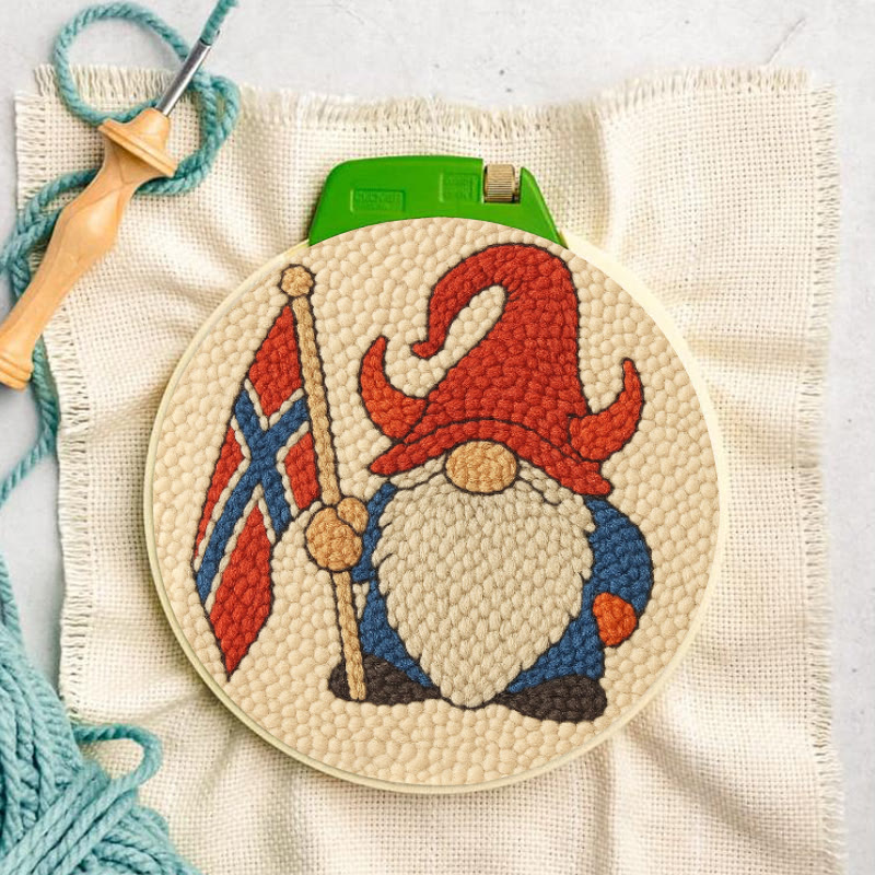 Patriot Gnome Punch Needle Kit - Diy Handmade Craft | Perfect Home Decor  - image 3