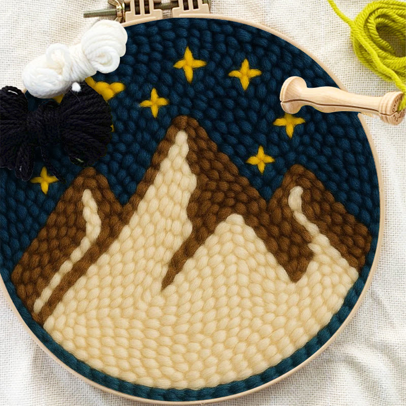 Desert Night Punch Needle Kit - Landscape needle artwork  | Beginner Friendly Craft - image 3