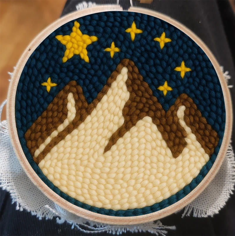 Desert Night Punch Needle Kit - Landscape needle artwork  | Beginner Friendly Craft - image 2