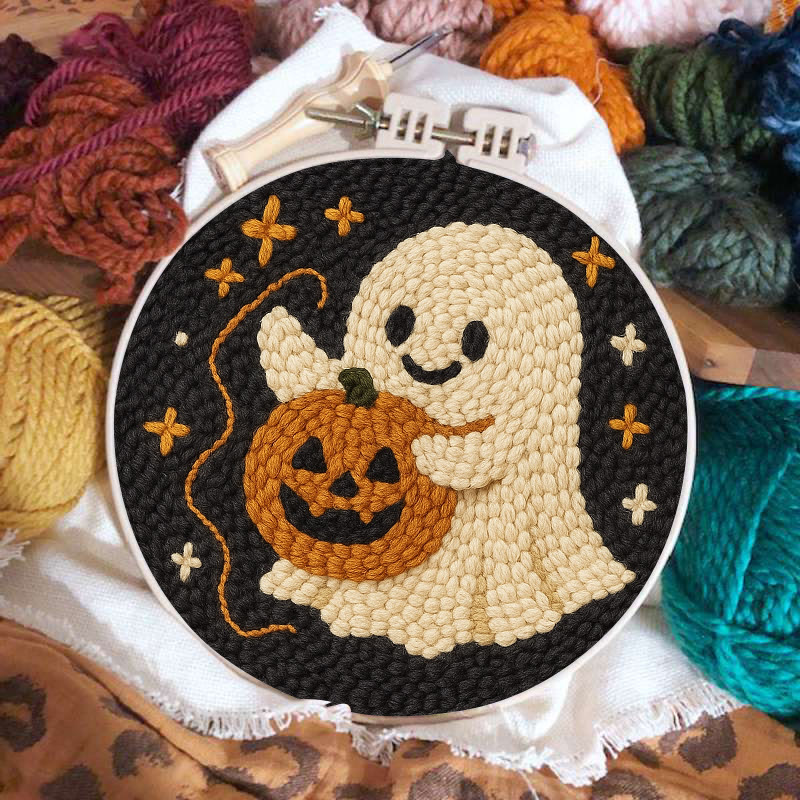  Sewing Ghost Punch Needle Kit - Easy Handmade Craft | Perfect Halloween Collection  - image 2