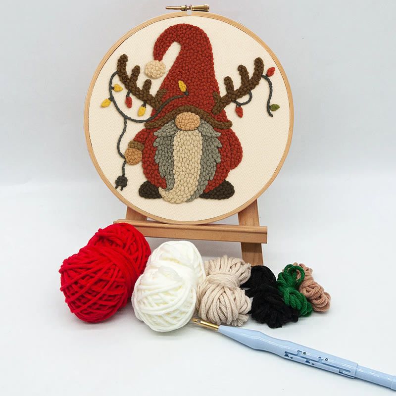 Christmas Gnome Punch Needle Kit - Christmas Wall Decor | Diy Holiday Gift Idea  - image 10
