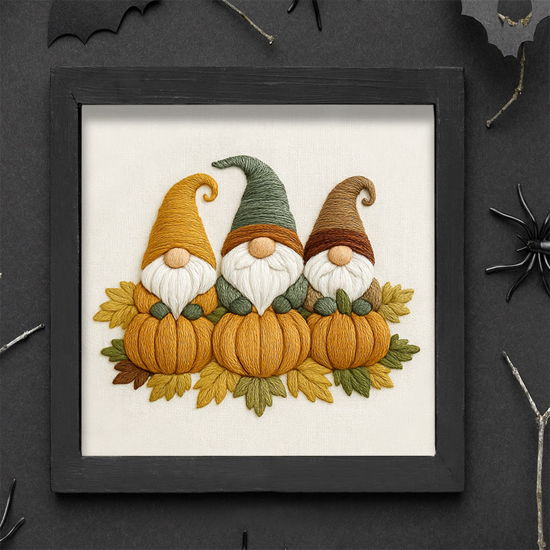 Rubbyoo Embroidery Kit - Pumpkin Gnome | Autumn Handmade Craft | Halloween Home Decor - image 9