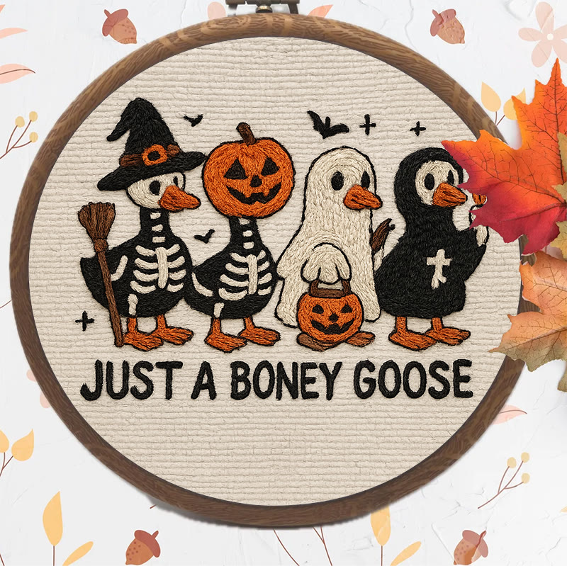 Rubbyoo Embroidery Kit - Boney Goose | Spooky Halloween Animal | Handmade Gift Idea - image 3