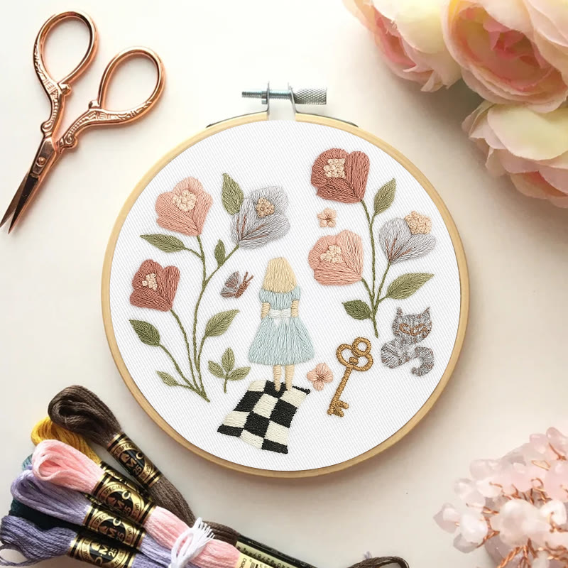 Rubbyoo Embroidery Kit - Fantasy Wonderland | Easy Floral Artwork | Diy Birthday Gift - image 2