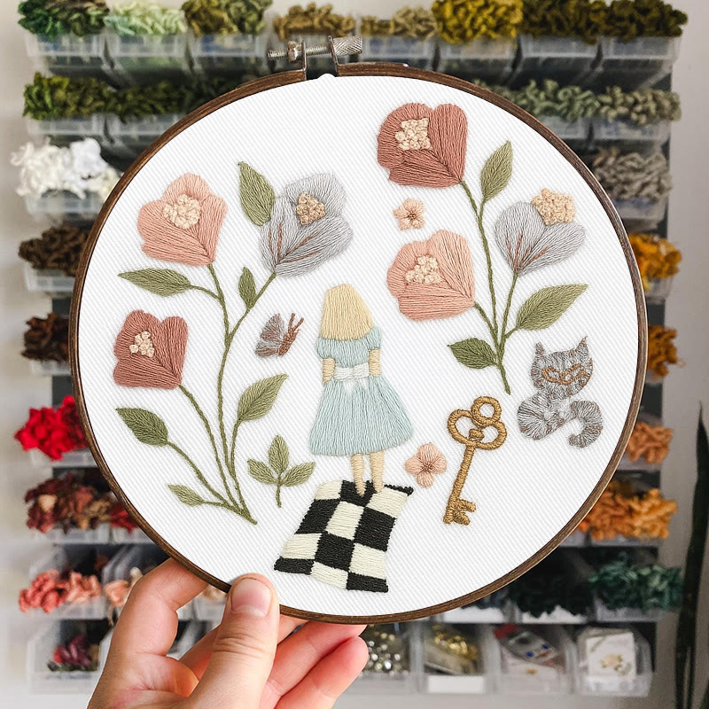 Rubbyoo Embroidery Kit - Fantasy Wonderland | Easy Floral Artwork | Diy Birthday Gift - image 3